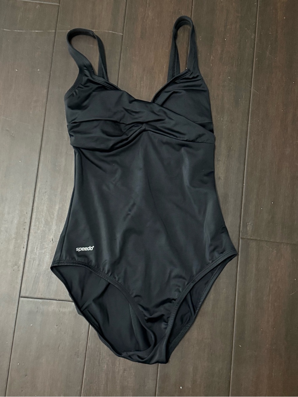 Speedo Black One-Piece Twist-Front Swimsuit